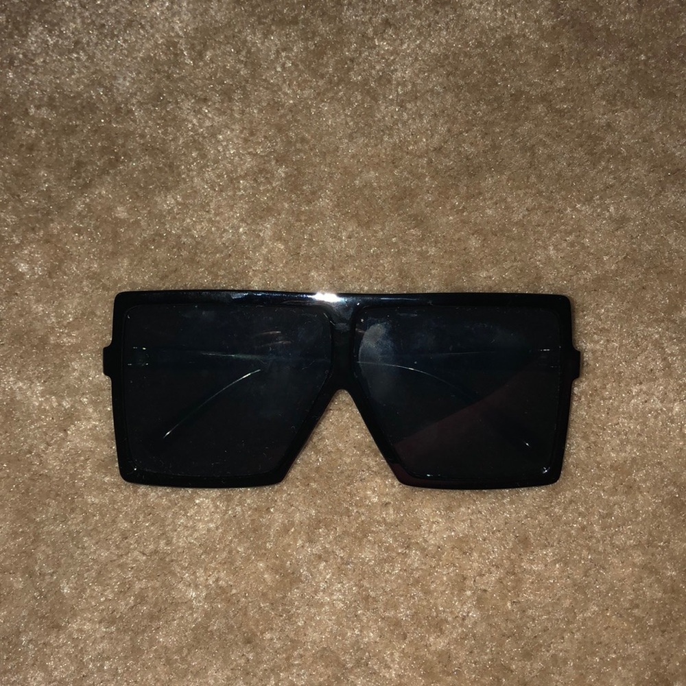 Oversized square shield sunglasses